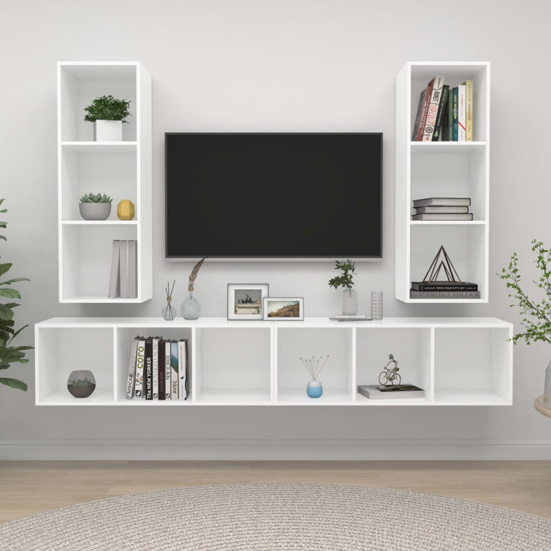 Draxton Unfinished TV Stand for TVs up to 88", White