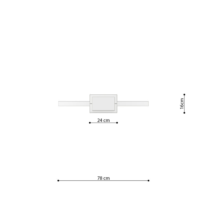 1 - Light LED Geometric Pendant, White, 3000K, 150cm H x 16cm W x 110cm D