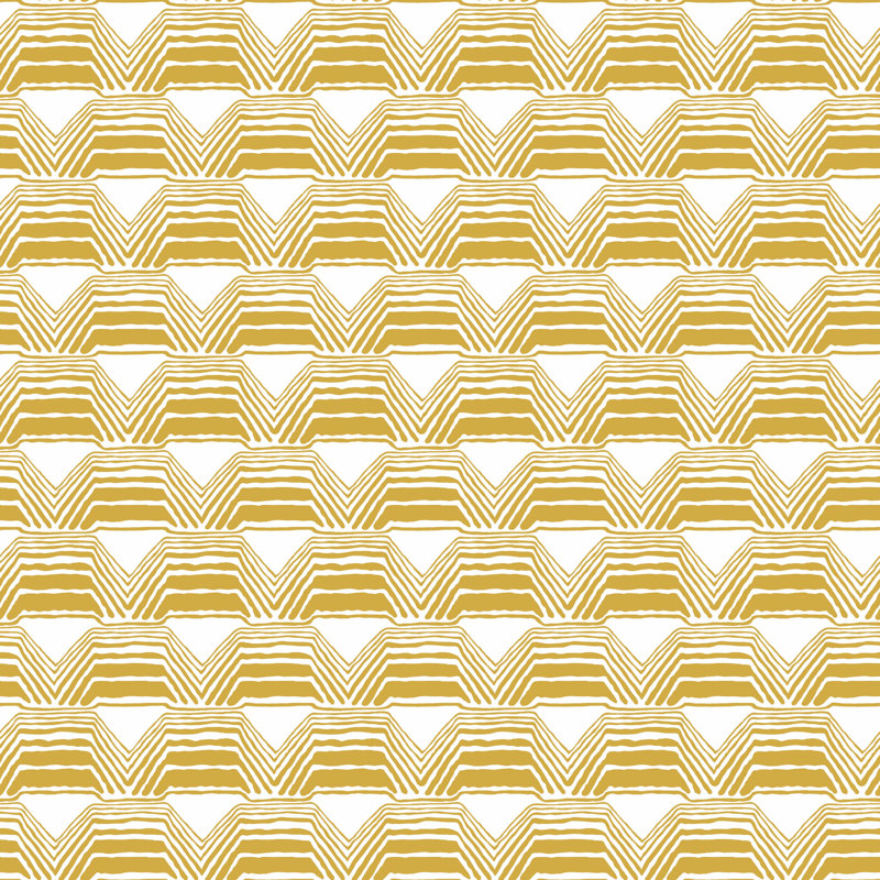 Origen Dos Dunas Geometric Wallpaper Roll, Ocre