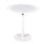 Table de bout Tray en métal, table de collation intérieure et extérieure imperméable et antirouille, blanc (plateau en dentelle)
