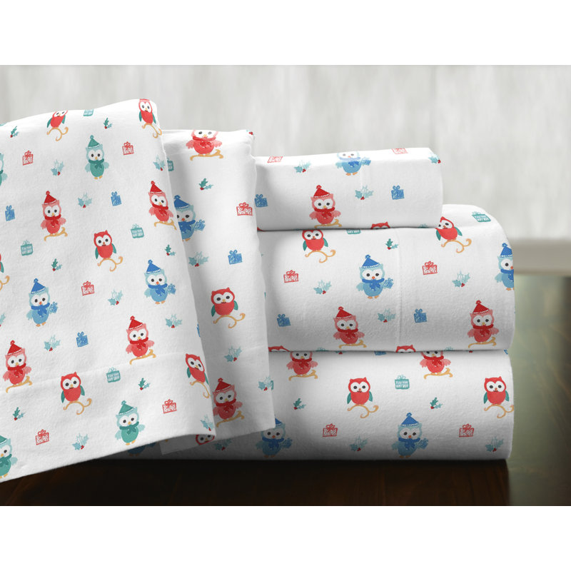 Owl Flannel Animal Print Duvet Cover