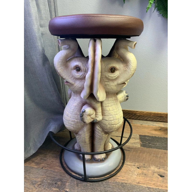 Statue de tabouret de bar surdimensionné éléphant