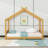 Wood House Floor Bed With Slats-376006406-376006405