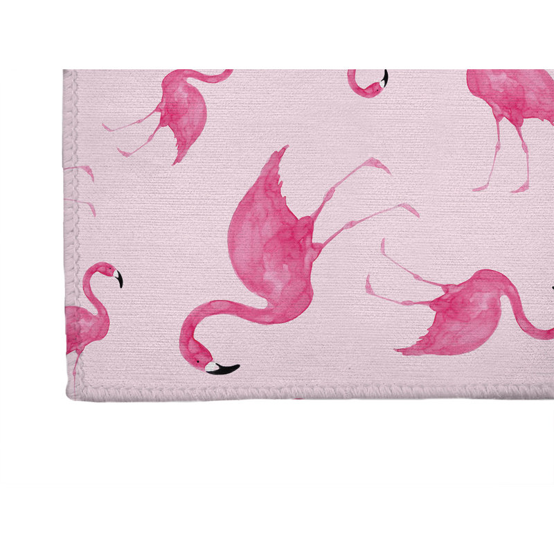 Summer Flamingo Outdoor Rug, Runner 2'6" x 8'