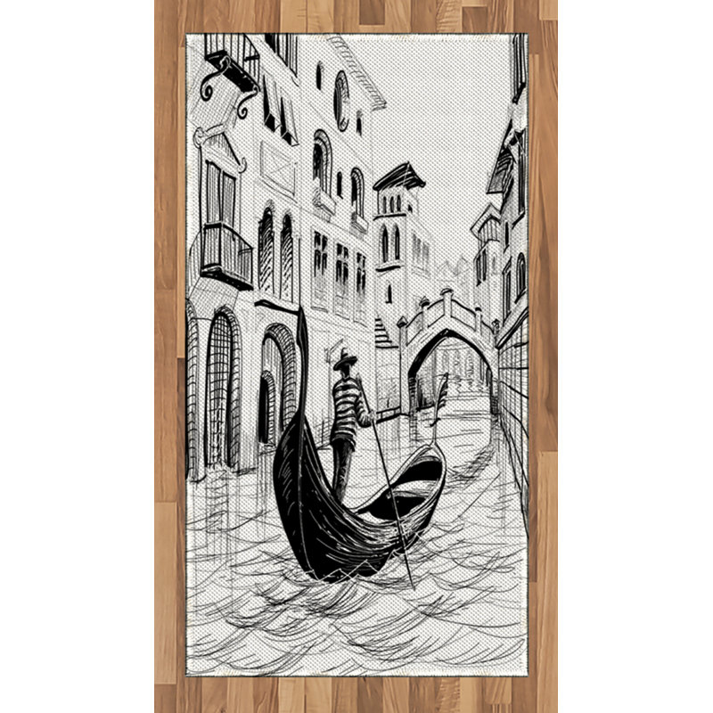 Sketchy High Density Long Fiber Poly Threads Decorative Area Rug Carpet, Rectangle 2'7" x 5'