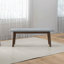 Banc rembourré en tissu