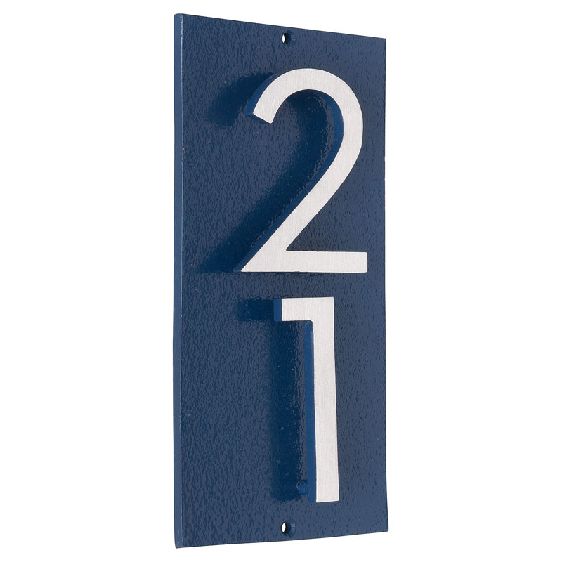 Plaque murale rectangulaire verticale flottante 6 po, Bleu mer / deux tons, Oui