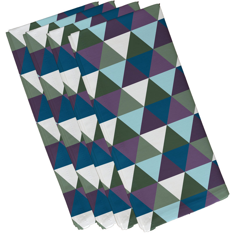 Serviette Mata, L 18 po x L 18 po, Vert/bleu