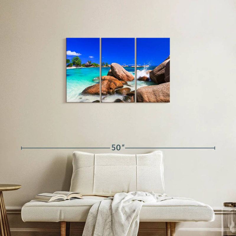 Gillard Seychelles, île tropicale, H 20 po x l 33 po