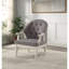 Fauteuil d'appoint rembourré en tissu gris