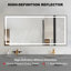 Miroir de salle de bain avec cadre en aluminium et éclairage à DEL-103216015-103216012