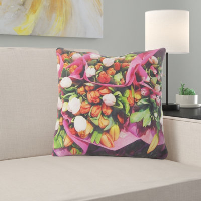 Coussin décoratif fleurs