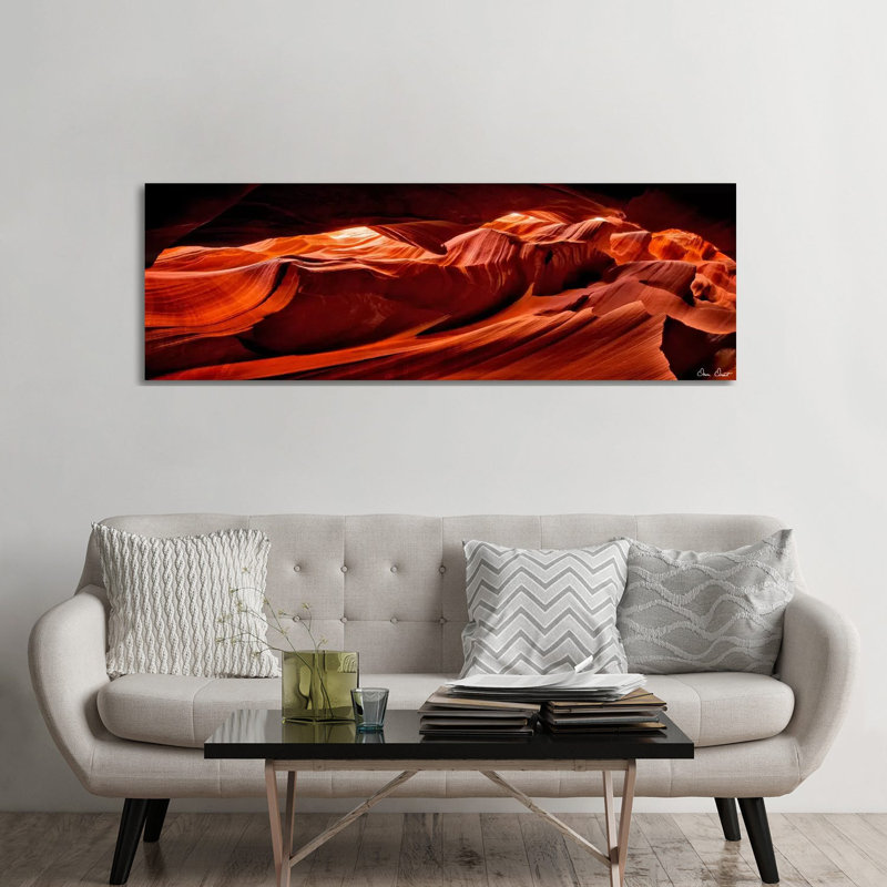 Sun Shining Through Canyon VIII - Wrapped Canvas Panoramic Print, 182.88 cm H x 60.96 cm W