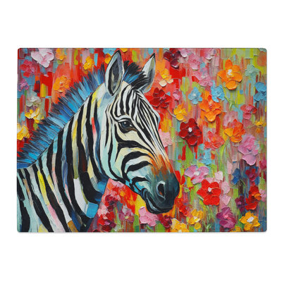 Zebra Palette Knife  Glass Chopping Board