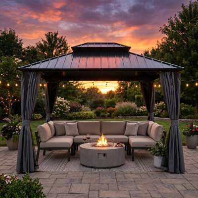 10-FT x 10-FT IRON Hard-Top Gazebos