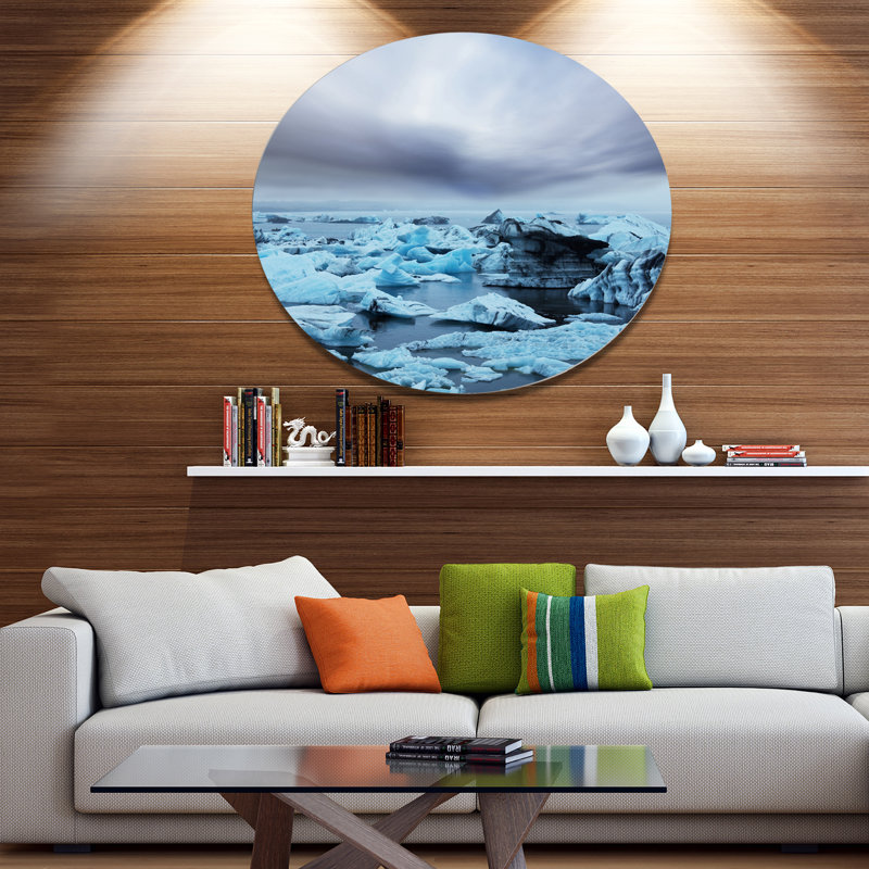 «Beautiful Melting Glacier in Islande», reproduction de photo sur métal, H 36 po x l 36 po x P 1 po