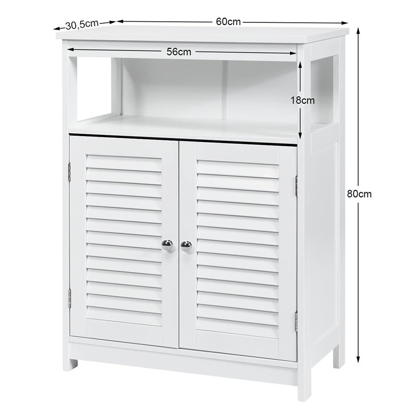 Graziana Freestanding Bathroom Cabinet, White