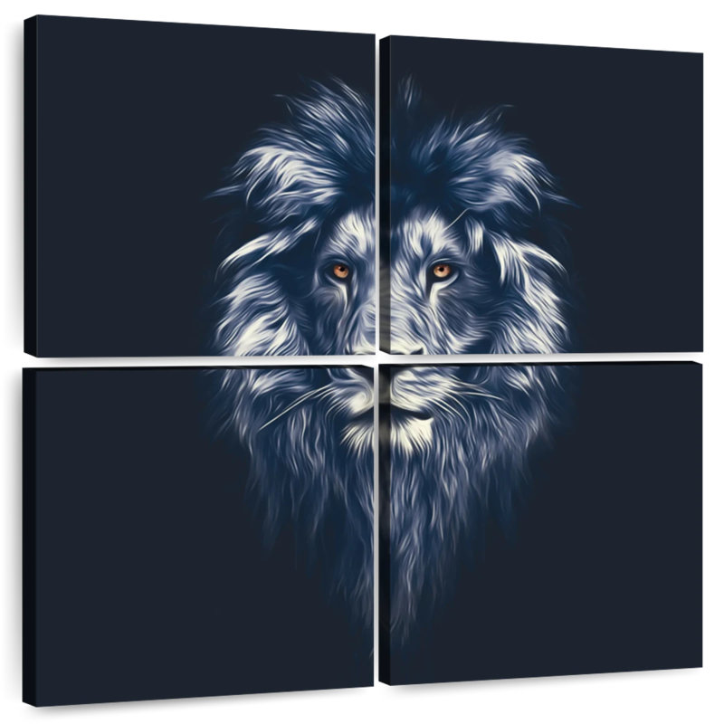 Tête de lion ensorcelant Brampt, 32" H x 32" W