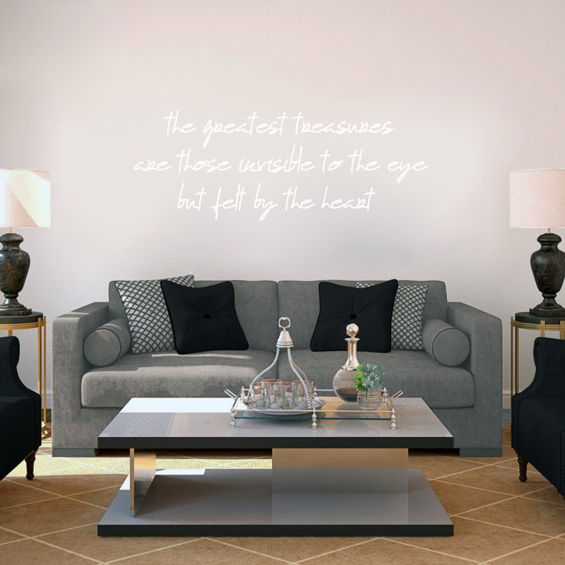 Text & Numbers Non-Wall Damaging Wall Decal, White