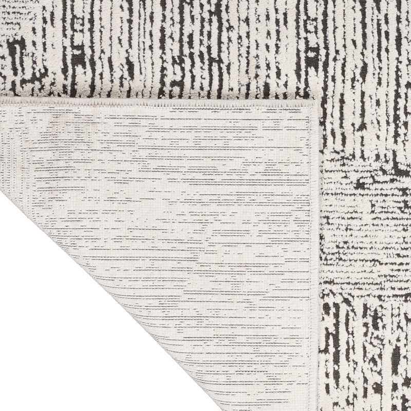 Tapis noir crème irradiant Ck024, Rectangle 9 pi x 12 pi