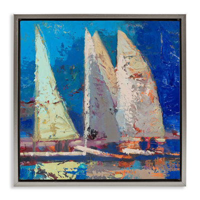 A Strong Wind Sailboats Floating Frame, design by Beth A. Forst