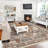 Washable Rugs - Large Boho Rugs for Living Room Stain Resistant Carpet Vintage Tribal Rugs for Bedroom Kitchen Bathroom Non Slip Backing Home Decor Floor Decoration Mat Brick-1904417224