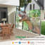 Pare-soleil de 71 pouces de hauteur rétractable de 71 pouces avec toile de fond grise Upf50 + de 138 po, bloquant et coupe-vent, idéal pour le balcon, écran de conception américaine 71 po x 138 po, impression Upf50 +, gris, eau