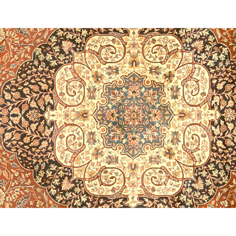 High-Quality Hand-Knotted Red And Blue Area Rug