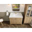 Teck d'Atlanta 42 po X P 22 po D Meuble-lavabo simple en gris clair délavé avec quartz Cove Edge-110360314