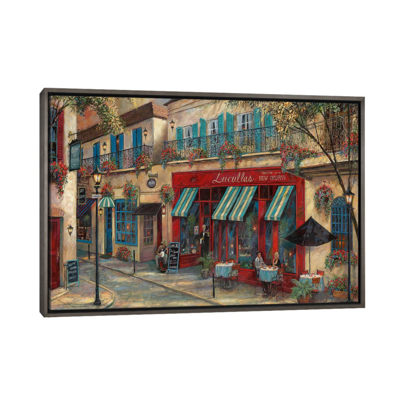 «My Kinda Town» par Ruane Manning - reproduction d'art, Aucun mat, Toile avec cadre gris, H 18 po x l 26 po x P 1,5 po