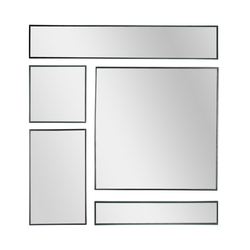 Ensemble de miroirs muraux Burnace, Argent