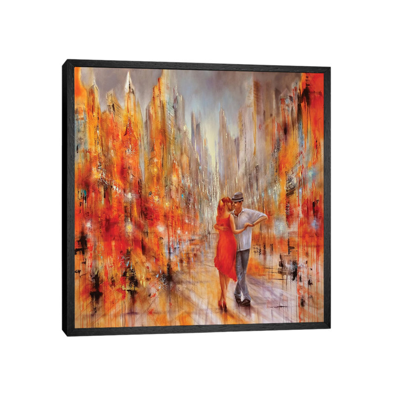 Salsa 1 Piece Painting on Canvas, 93.98cm H x 93.98cm W x 3.81cm D, Black Framed