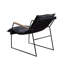 Fauteuil luge confortable en cuir - finition avec style vieilli