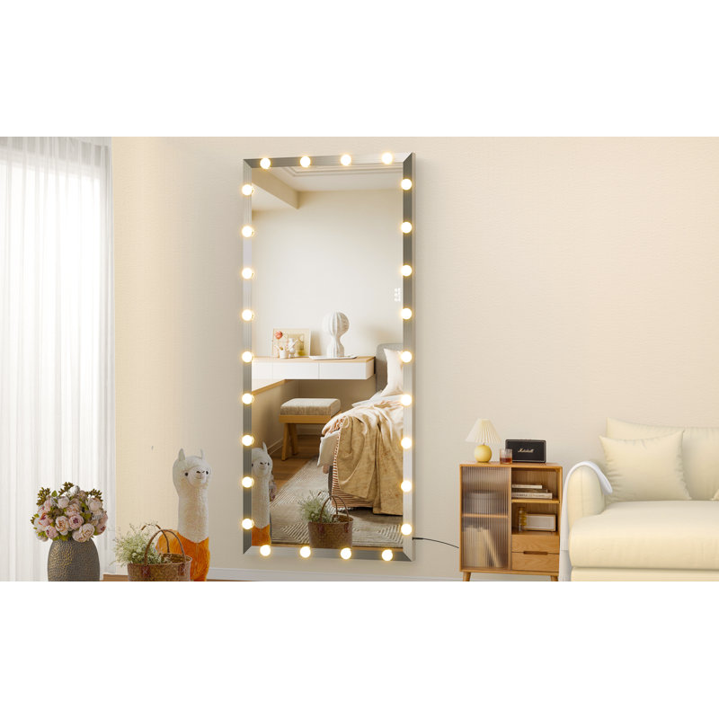 Miroir de salle de bain surdimensionné avec lumières surdimensionnées Hollywood