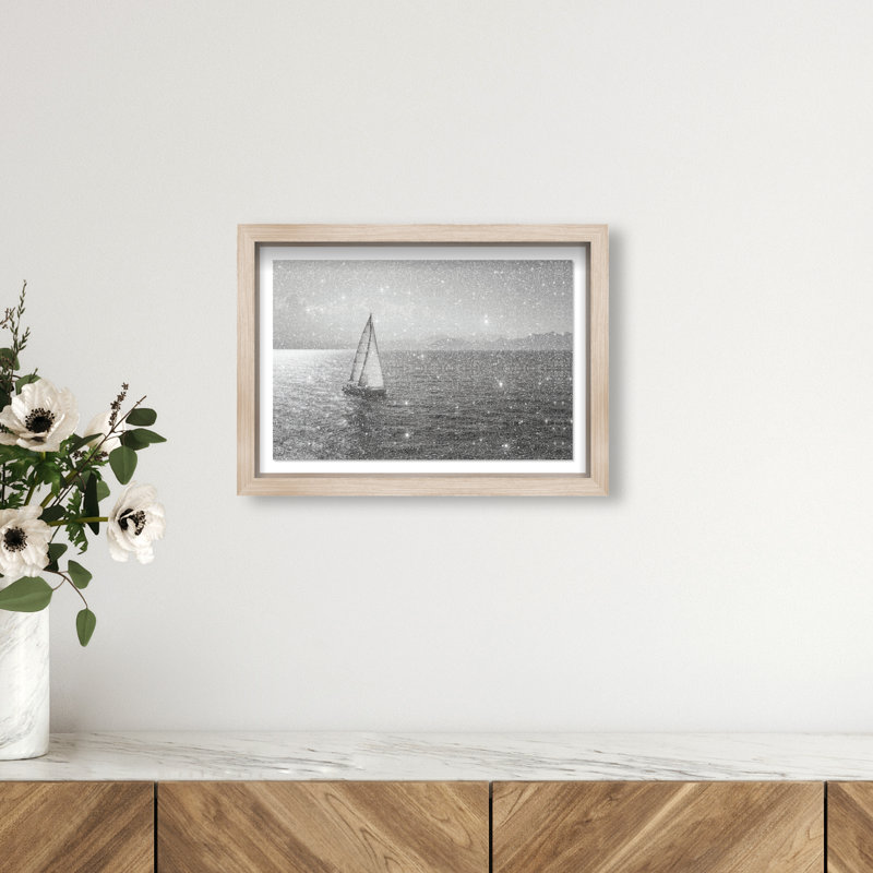 Edge Of Silence Print by Oliver Gal, 11.5"H x 16.5"W, Natural Oak Shadowbox