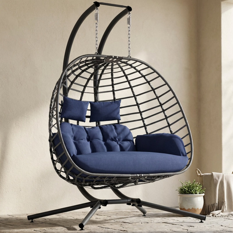 Balancelle pour œufs avec support pour 2 personnes, capacité de 650 lb Ecolistro, Dark Blue