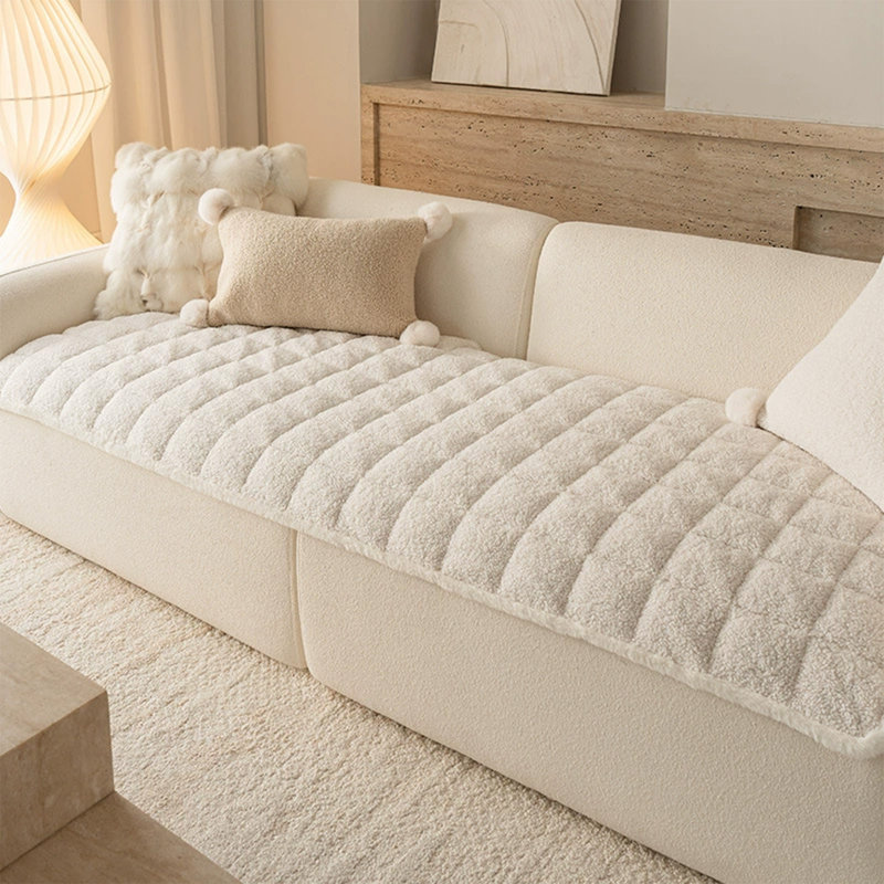 Thickened Plushs Sofa Cushions For Autumns And Winter Superb-feeling Fixed Non-slide Straight-line Seat Cushions Suitable For Sofa Decoration