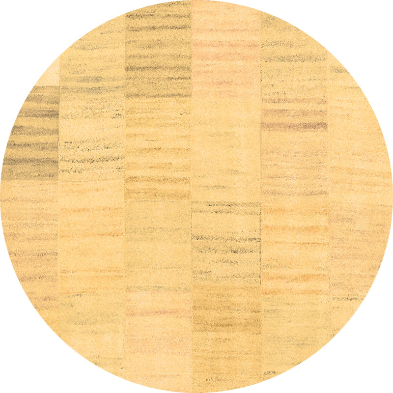 Washable Abstract Indoor Rug, Round 3'