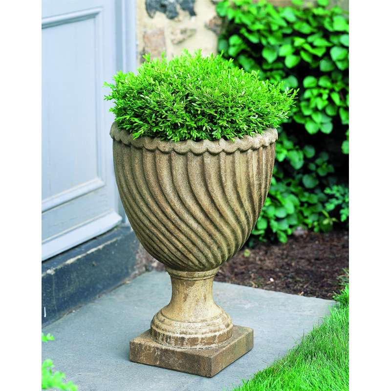 Ravenna Handmade Urn Planter, Aged Limestone