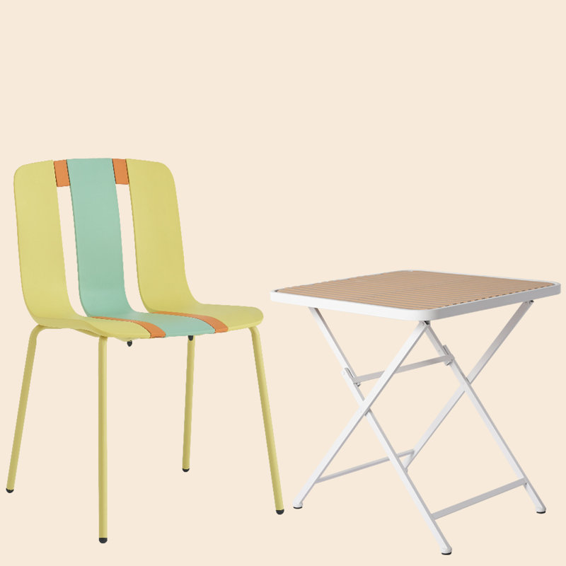 Ensemble de chaises à blocs de couleur Modern Striped