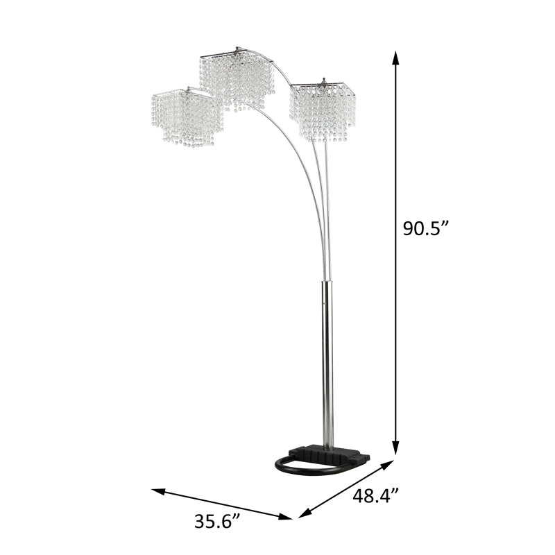 Lampe sur pied en cristal 90 pouces