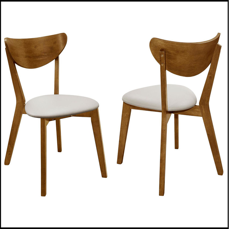 Ensemble de 2 chaises de salle à manger à dossier incurvé avec support ergonomique et tons chauds pour une assise confortable et élégante dans n'importe quelle salle à manger