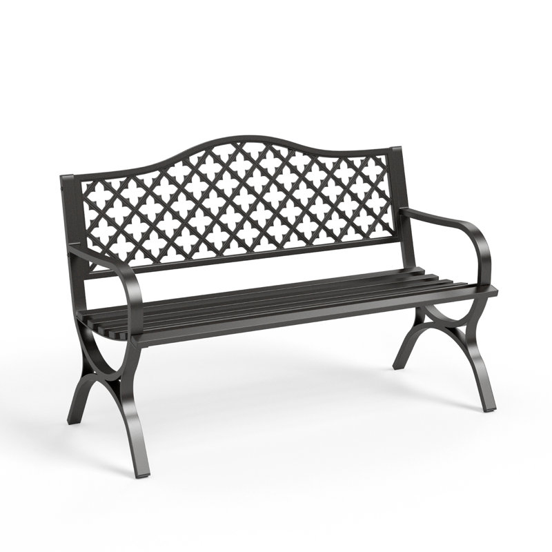 Powder Coated Steel Park Bench