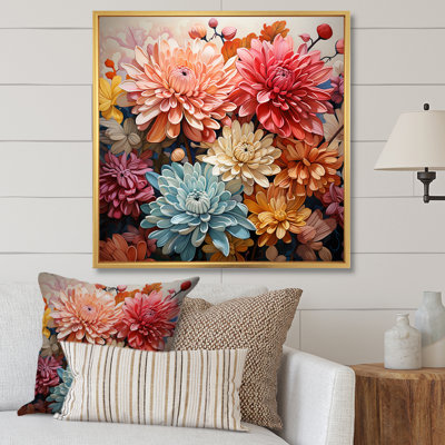 «Soft Elegance Mums Flowers I» sur toile