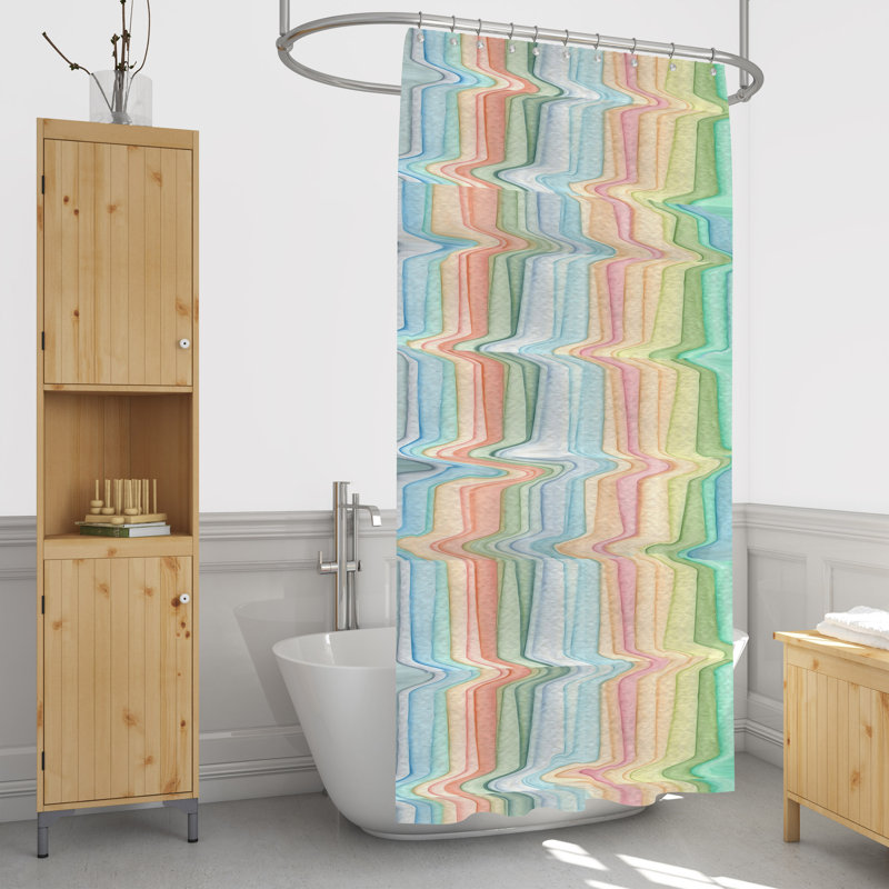 Rideau de douche + crochets, 72 po x 70 po
