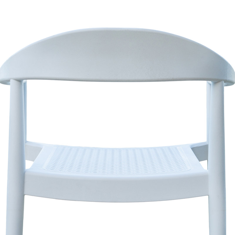 Fauteuil de terrasse empilable, Blanc