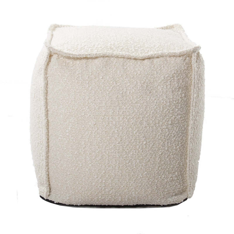 Pouf carré de 20 po de largeur, Naturel