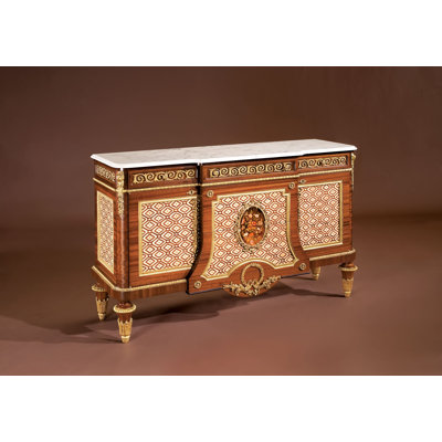 Louis XVI 61" Wide Mahogany Wood Sideboard