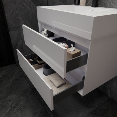 Albizu 30" Wall-Mounted Single Bathroom Vanity
