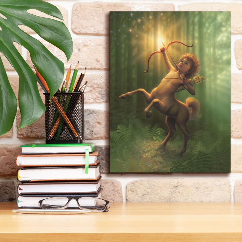 «Child Centaur» sur toile par Kirk Reinert, H 16 po x l 12 po x P 0,75 po